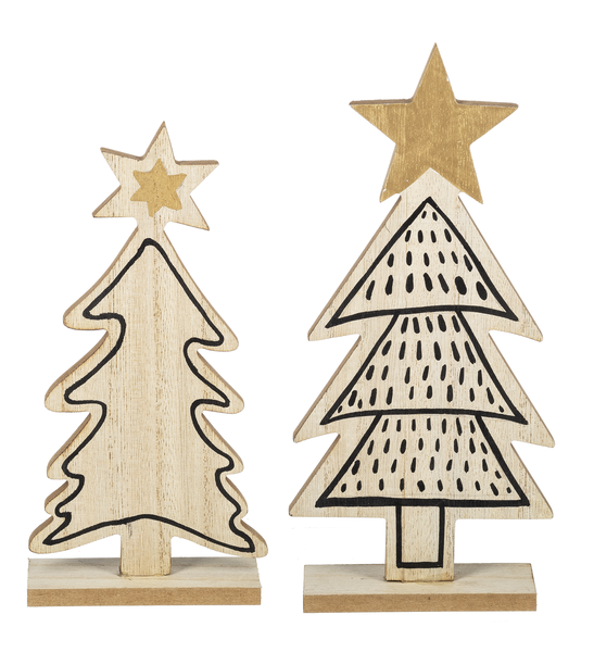 Tree With Star Figurines In Assorted 2 Styles