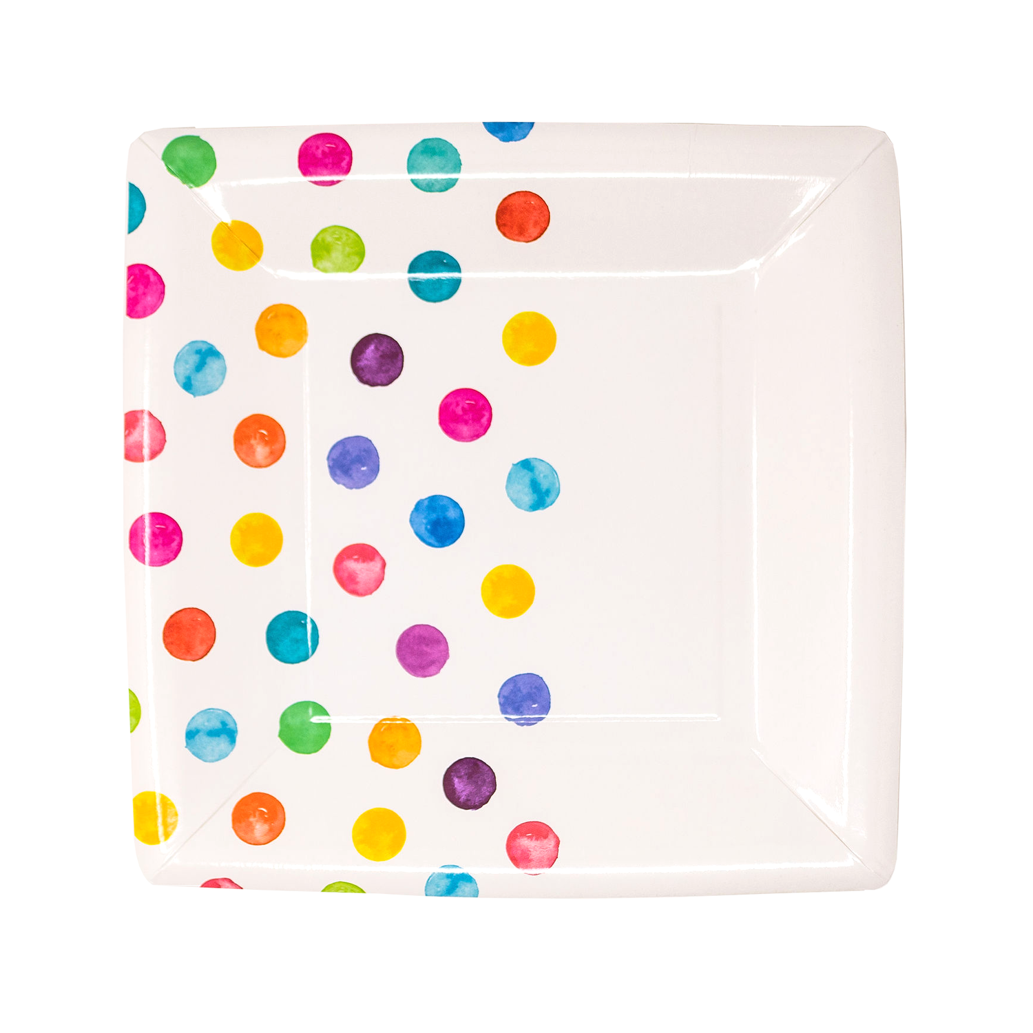 Rainbow Dots Dessert Plates - Pink Julep Boutique