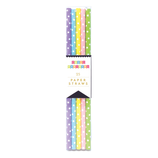 Pastel Polka Dot Paper Straws - Pink Julep Boutique