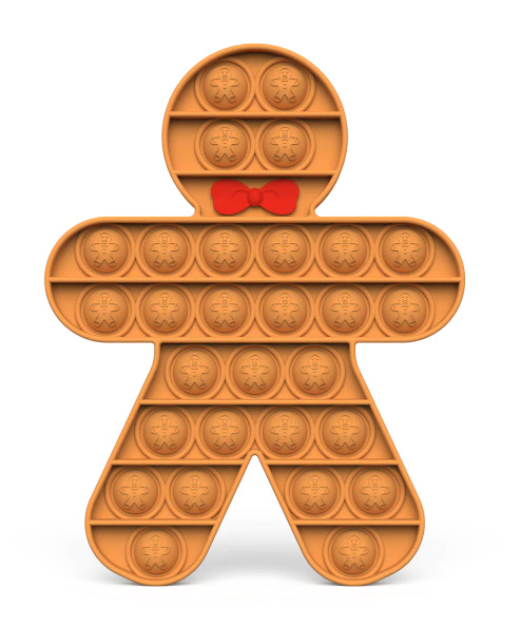 Gingerbread Man Pop-It Fidget Toy