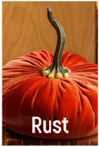 Handmade Large Velvet Pumpkins- Assorted Colors