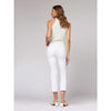 The Stephanie Cropped Flare White Jeans
