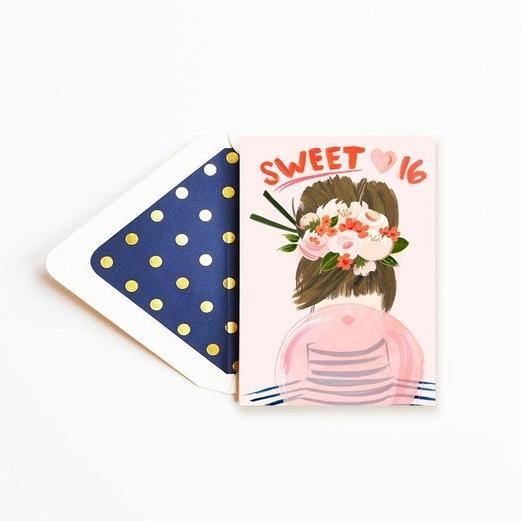 Sweet Sixteen Card - Pink Julep Boutique
