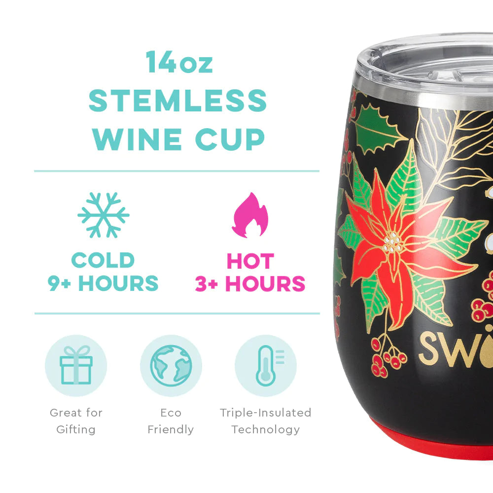 Swig Tis the Season Stemless Wine Cup (14oz)