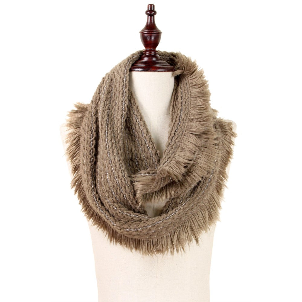 Taupe Infinity Scarf - Pink Julep Boutique
