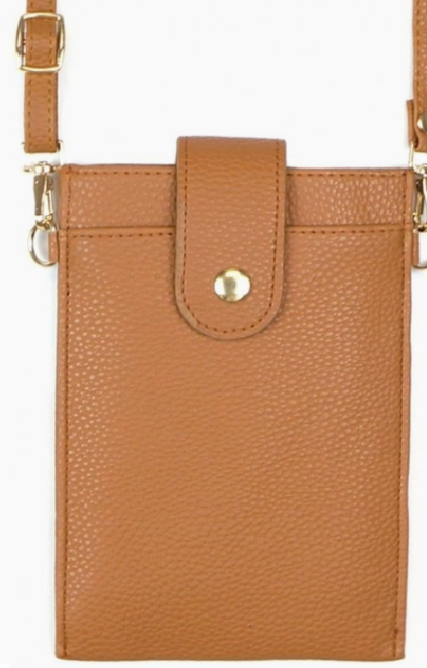 Taupe Wallet And Phone Crossbody Bag