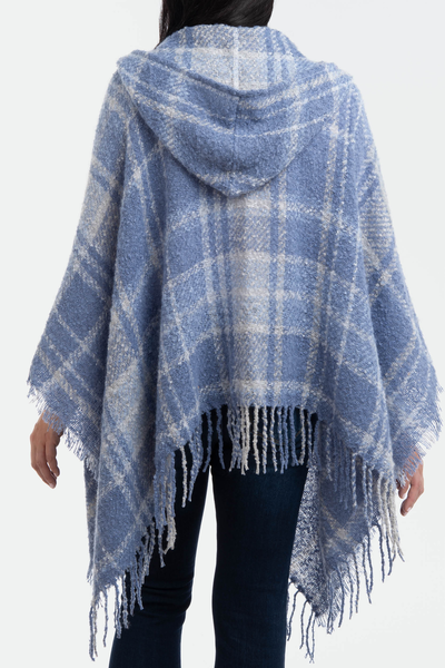 Cozy Plaid Hooded Wrap In Assorted Colors